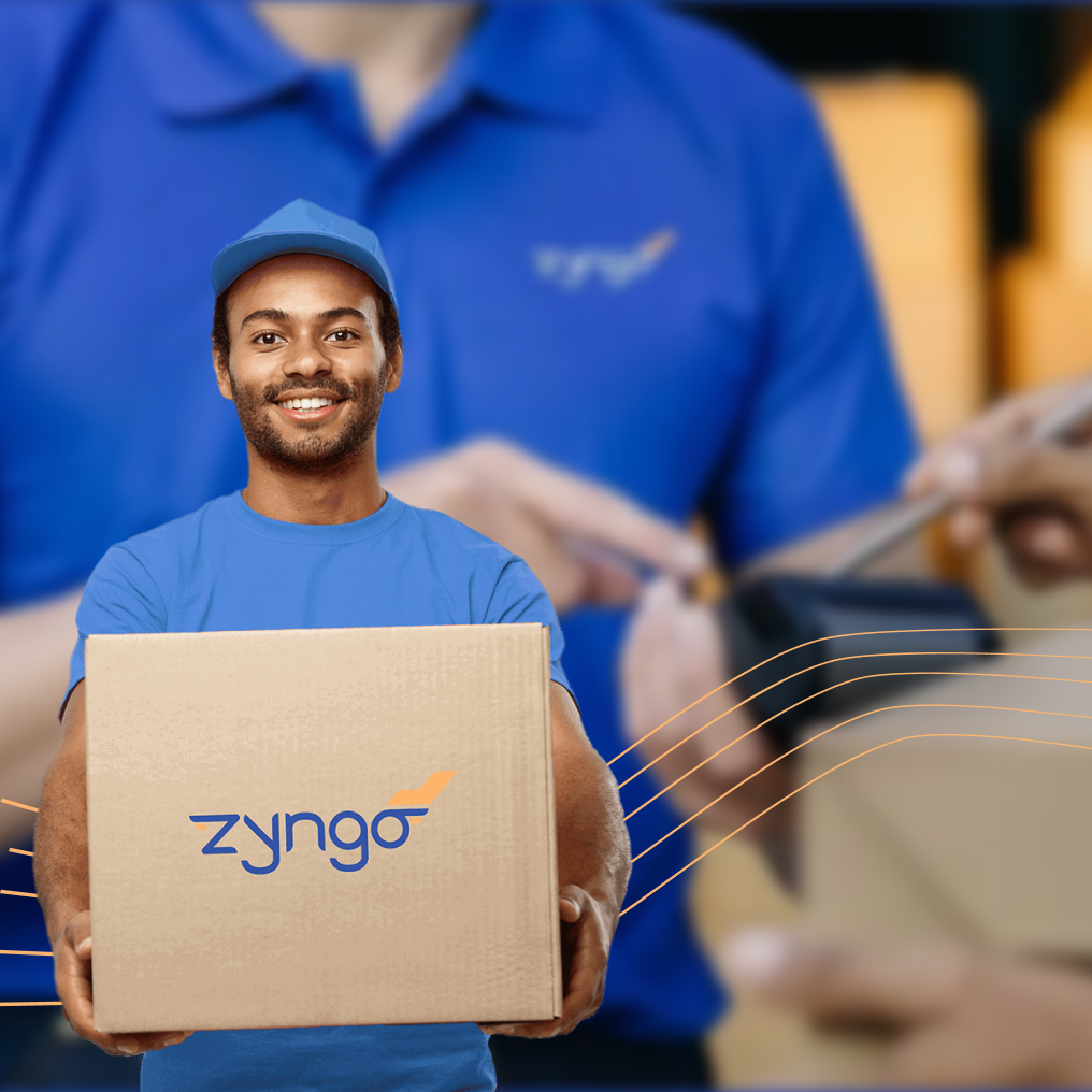 delivery person zyngo brand identity design startup